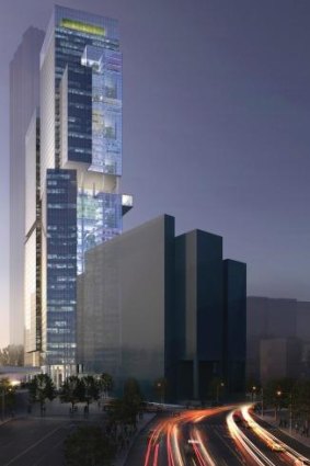 Winner: Twin towers featuring ??public space in the sky?? win  Parramatta Square design.