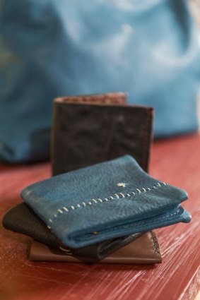Wallets designed and crafted in Borghero's home studio.
