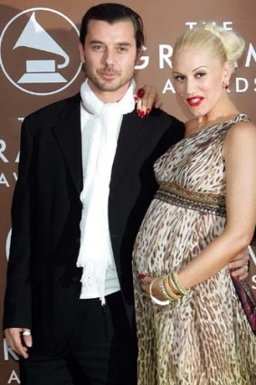 Gwen Stefani (pictured with husband Gavin Rossdale) named her child Zuma Nesta Rock