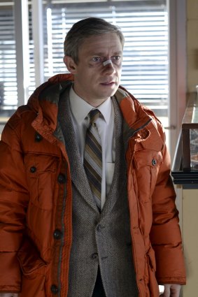 Martin Freeman plays Lester Nygaard in <em>Fargo</em>.
