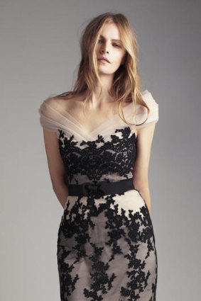 A lace dress Collette Dinnigan presented in Paris this week.