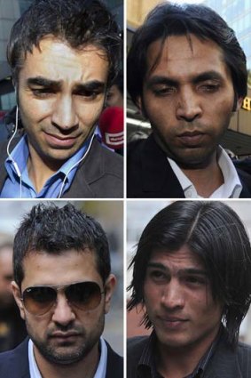 Clockwise from top left: Salman Butt, Mohammad Asif, Mohammad Amir and Mazhar Majeed, all of whom were jailed yesterday.