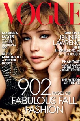 <em>Vogue</em>: The September issue features Jennifer Lawrence on the cover.