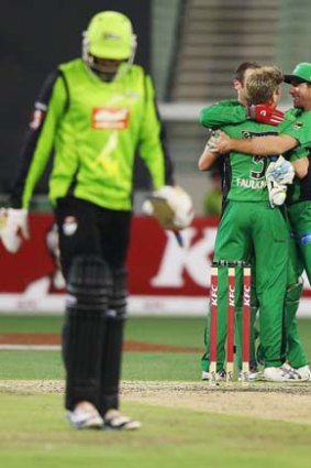 Sorry end ... Tuesday's remarkable collapse saw the Sydney Thunder finish winless while Stars captain Shane Warne is almost certain to play at least one more match.