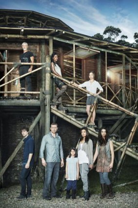 Back to the future ... the cast of <i>Terra Nova</i> in their new digs.