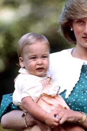 Princess Diana withn Prince William in 1983.