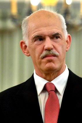 Sworn in: George Papandreou.