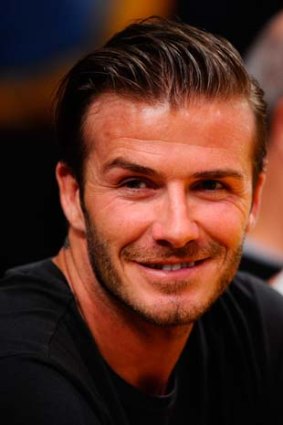 David Beckham's Cadillac struck a Mitsubishi stalled in the carpool lane of the 405 Freeway in Torrance.