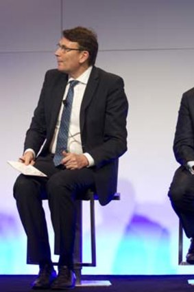 Detail shy: Telstra boss David Thodey (left) and chief financial officer Andy Penn.