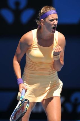Victoria Azarenka during her quarterfinal against Svetlana Kuznetsova.