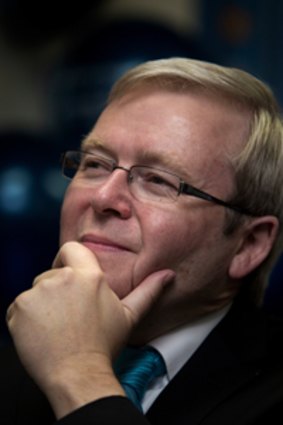 "Our job is to act in the long-term national interest of Australia"... Kevin Rudd during a visit to Blacktown Hospital.