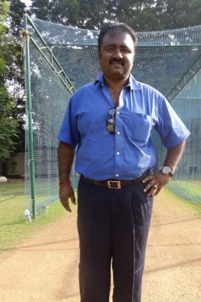 The master &#8230; MRF Pace Academy coach Myluahanan Senthilnathan.