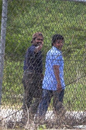 Refugees pictured at Phosphate Hill immigration detention facility on Christmas Island in 2010.