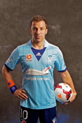 Picture of determination: Alessandro Del Piero at yesterday's season launch.
