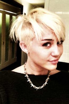 Miley Cyrus sports a daring new hairdo.