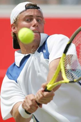 Australia's Leyton Hewitt out with an ankle injury.