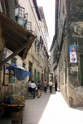 This file photo shows a street in Stone Town, Zanzibar.