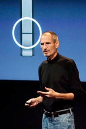 Steve Jobs, CEO of Apple., speaks during a press conference regarding the Apple iPhone 4 reception problems at the Apple headquarters