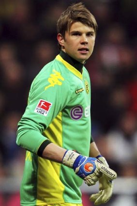 Rising star &#8230; Mitch Langerak in action for Borussia Dortmund.