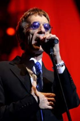 Robin Gibb of the Bee Gees performing in Brisbane.