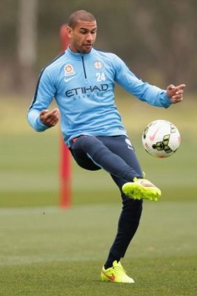 On the ball: Patrick Kisnorbo, whose presence helped land him Melbourne City’s captaincy.