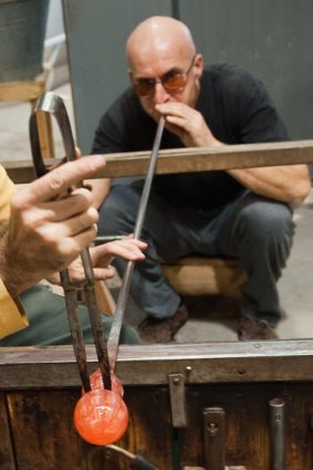 A traditional glass-maker.