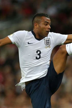 Leg work: Ashley Cole during England's 4-0 win over Moldova.