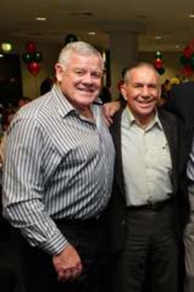 Happier times ... South Sydney Rabbitohs legends gather at a lunch at South Sydney Leagues Club last year to commemorate the clubs most capped players in South Sydney history. From left is Bob McCarthy, John Sattler, Ron Coote, Gary Stevens and Paul Sait.