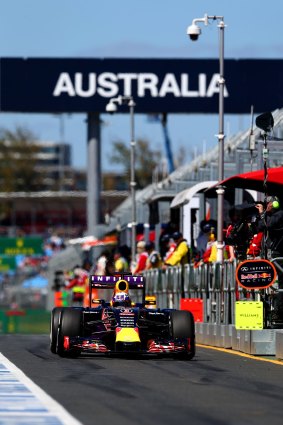 Daniel Ricciardo during practice for the Australian Formula One Grand Prix at Albert Park.