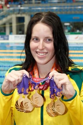 Alicia Coutts won five gold medals at the Delhi Commonwealth Games in 2010.