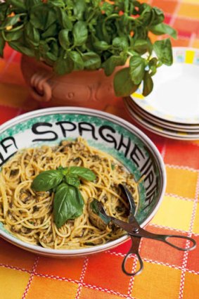 Zucchini spaghetti.
