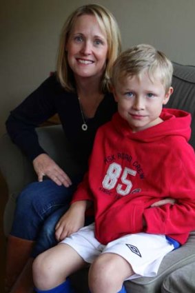Enterovirus survivor: Nathanael Cachia, 7, with his mother Caileen.
