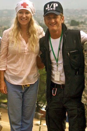 Alison Thompson with Sean Penn.