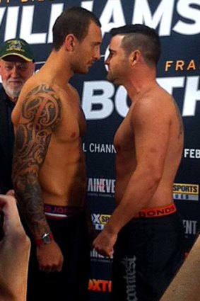 In a moment that was more than a little tense, Quade Cooper and Barry Dunnett stared each other down ahead of their own Friday night bout.