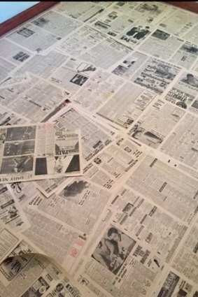 A snapshot in time: Michelle Michaels' found the old newspapers under the lino of her home. 