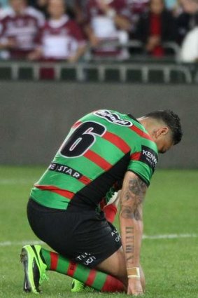 Proud but shattered: John Sutton and the South Sydney Rabbitohs.