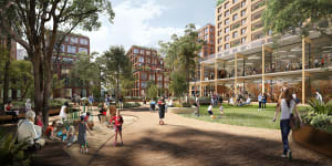 The plans for Waterloo South include 3000 dwellings and a 2.2 hectare public park next to the future metro station.
