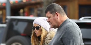 James Packer lands in Aspen ready for'Christmas with friends'