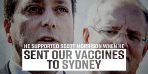 Labor attack ads targeting Opposition Leader Matthew Guy.