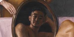 Archibald Prize 2022 finalist,Jordan Richardson’s ‘Venus’,a painting of Benjamin Law.