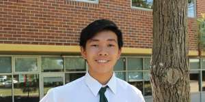 Alexander Van Phan,from James Ruse Agricultural High School,who topped the state in extension 2 maths in the 2020 HSC.
