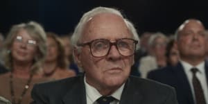 Sir Antony Hopkins plays Nicholas Winton,who as a young man rescued child refugees from Prague during World War II,in One Life.