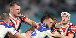 Bronson Xerri in his NRL return against the Roosters on Friday night.