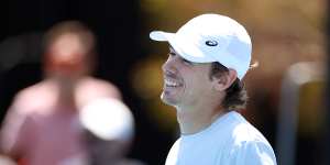 Aiming high:Alex de Minaur is the big Australian hope at the Australian Open.