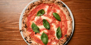 Margherita pizza at Figlia restaurant in Brunswick East.