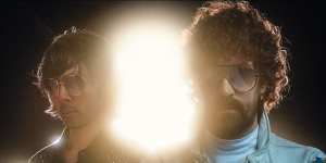 French duo Justice,featuring Xavier de Rosnay and Gaspard Augé.
