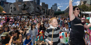 An Australia Day event at Federation Square in Melbourne.