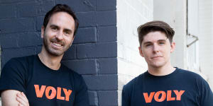 Voly,founded by Thibault Henry (left) and Mark Heath,has had to make major layoffs.