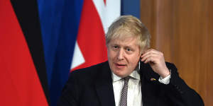 The Russian leader says Boris Johnson urged Ukraine not to sign a peace deal with Russia.