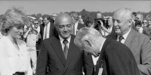 Mohammed al-Fayed with Princess Diana at the polo in 1987.